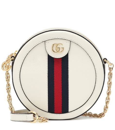 white round gucci purse|vintage Gucci white shoulder bag.